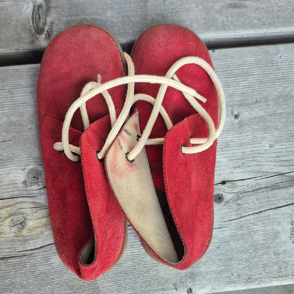 Red Suede Girls Boots.